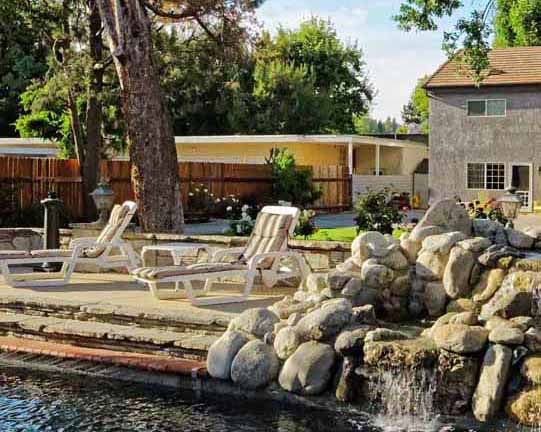 Outdoor backyard view of Harmony Place, a substance addiction rehab center