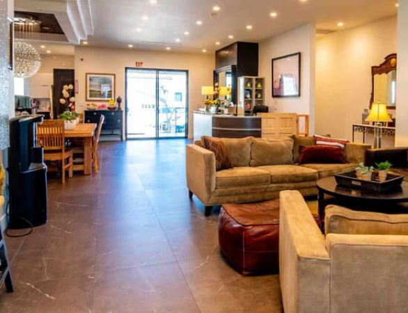 Indoor sitting area at Harmony Place addiction rehab center in Los Angeles