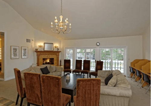 A homey group therapy room at Southern California's Harmony Place, a drug and alcohol rehab facility