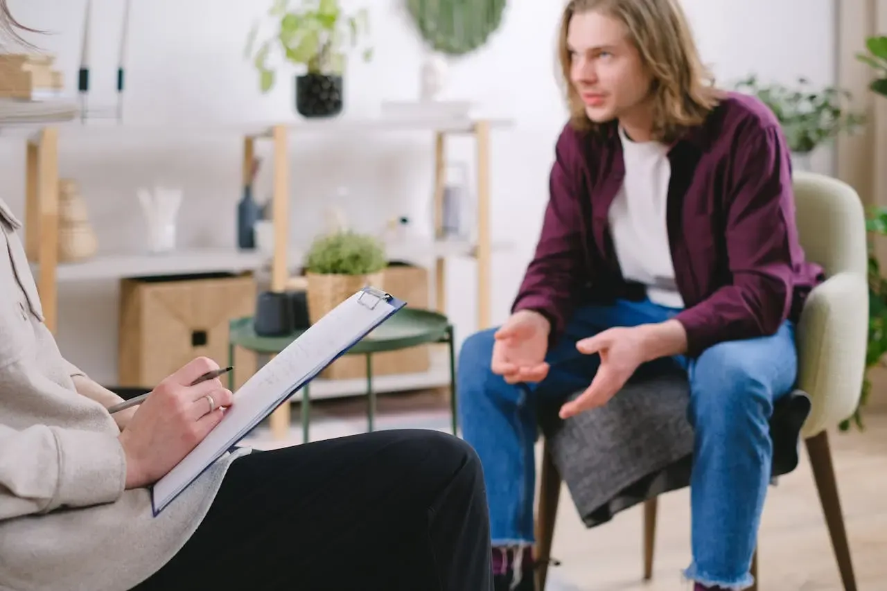 Group therapy at a mental health outpatient center