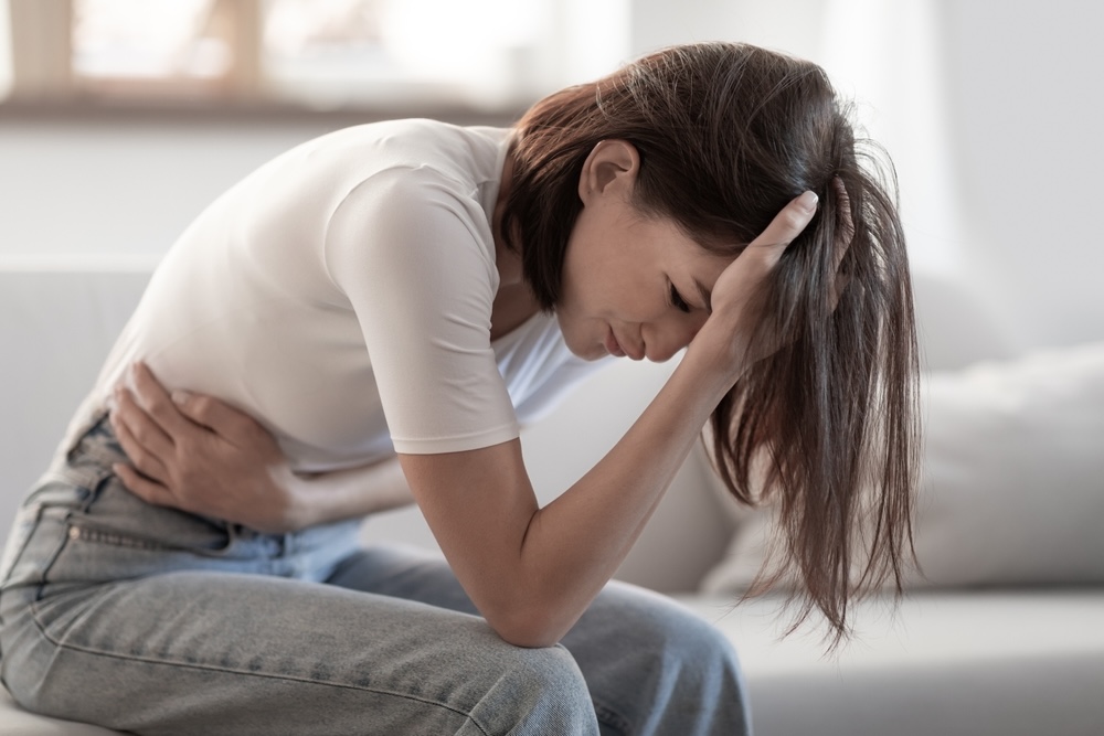 Woman experiencing consequences of quitting drugs cold turkey