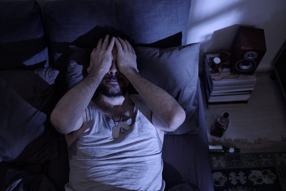 Man struggling with addiction withdrawal